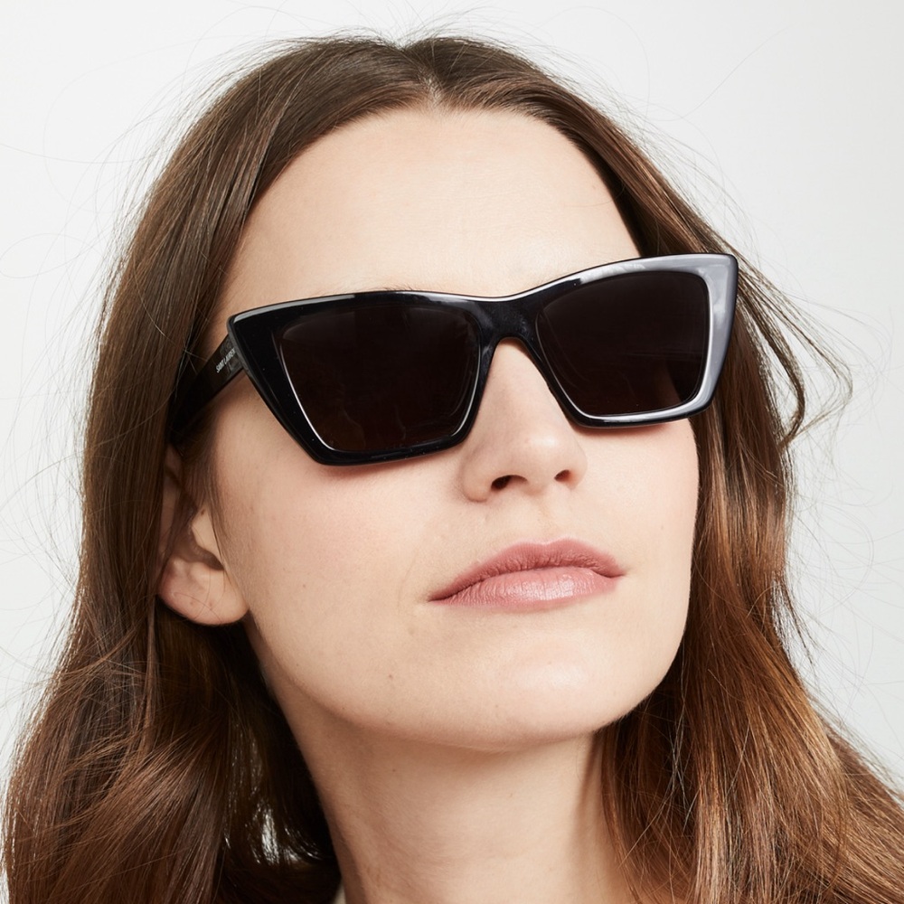 Yves Saint Laurent Narrow black Cat eye sunglasses
